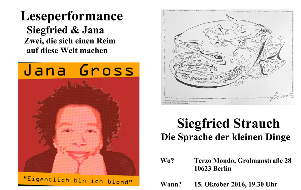 LesePerformance von jana gross und siegfried strauch